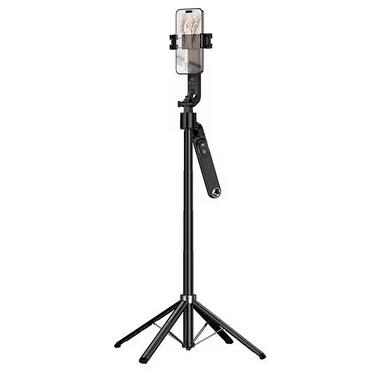 Селфи-монопод HOCO K32 Soporte smart live broadcast holder Black (6942007666824) фото №1