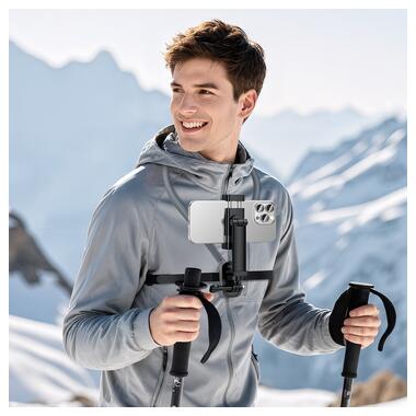 Крепление на шею HOCO K30 Campo neck-hanging holder Black Gray (6942007664639) фото №9