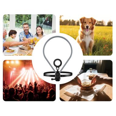 Крепление на шею HOCO K31 Campo magnetic neck-hanging holder Black Gray (6942007664646) фото №8