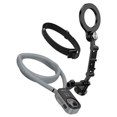 Крепление на шею HOCO K31 Campo magnetic neck-hanging holder Black Gray (6942007664646) фото №7