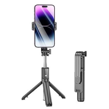 Селфи-монопод BOROFONE BY11 Happy live broadcast holder Black (6941991104329) фото №2