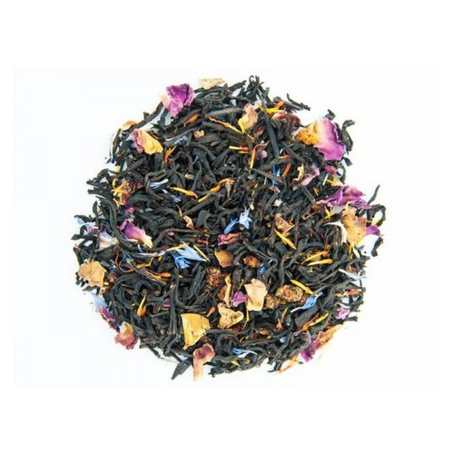 Чорний ароматизований чай Персикове фламбе TeaHouse 250г фото №1