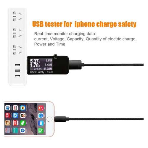 Тестер тока напряжения потребляемой энергии 3–30V USB   фото №4