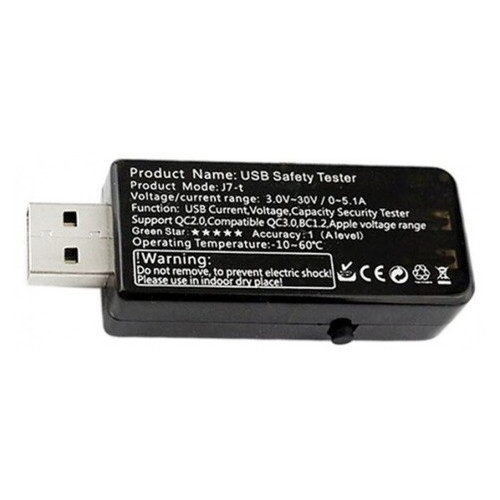 Тестер тока напряжения потребляемой энергии 3–30V USB   фото №1