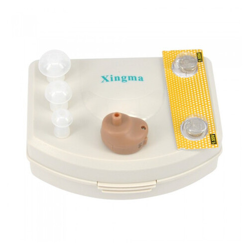 Мини слуховой внутриушной аппарат Xingma 900A, Бежевый фото №5