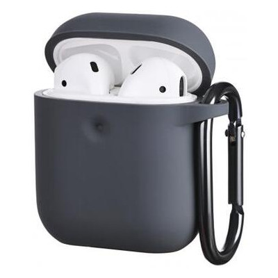 Чохол 2E для Apple AirPods Pure Color Silicone 3.0 мм Carbon Gray (2E-AIR-PODS-IBPCS-3-CGR) фото №2