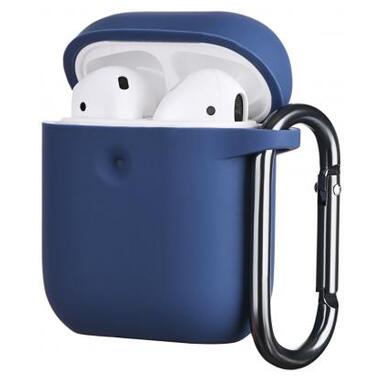 Чохол 2E для Apple AirPods Pure Color Silicone 3.0 мм Navy (2E-AIR-PODS-IBPCS-3-NV) фото №2