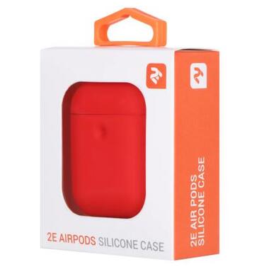 Чохол 2E для Apple AirPods Pure Color Silicone 3.0 мм Red (2E-AIR-PODS-IBPCS-3-RD) фото №3