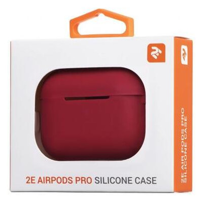 Чохол 2E для Apple AirPods Pro Pure Color Silicone 2.5 мм Cherry red (2E-PODSPR-IBPCS-2.5-CHR) фото №4
