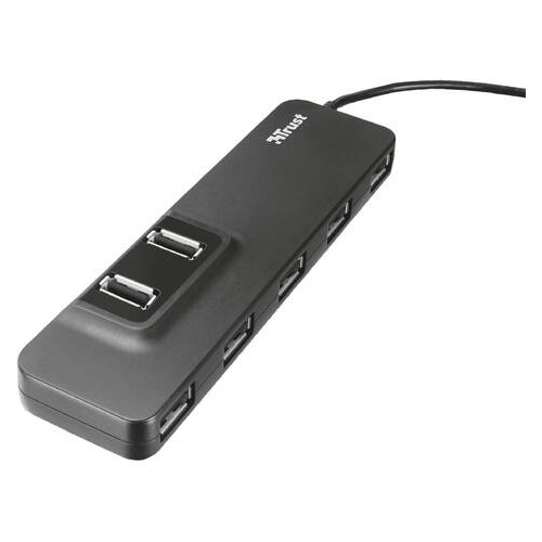 Хаб USB Trust Oila 7 Port USB 2.0 Hub - чорний фото №3