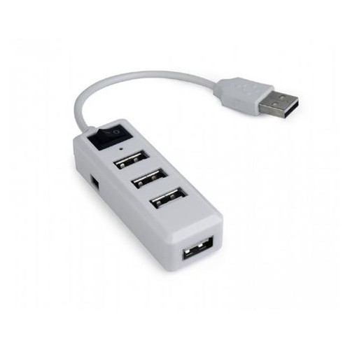 Концентратор USB2.0 Gembird UHB-U2P4-21 білий 4xUSB2.0 фото №2