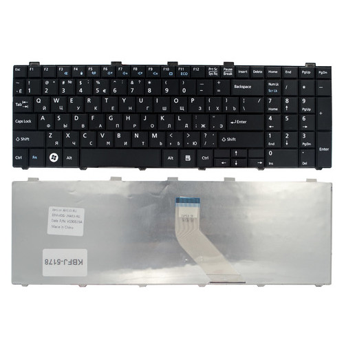Клавіатура для ноутбука Fujitsu Lifebook A512 A530 A531 AH530 AH531 AH512 NH751 чорна (CP478133) фото №1