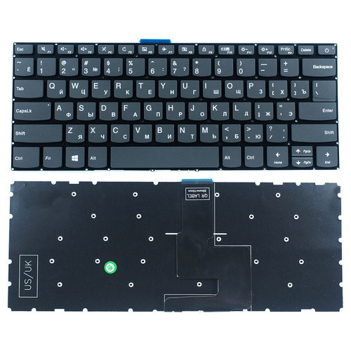 Клавіатура для ноутбука Lenovo Ideapad 320S-15IKB Black, RU без рамки (X541202553) фото №1