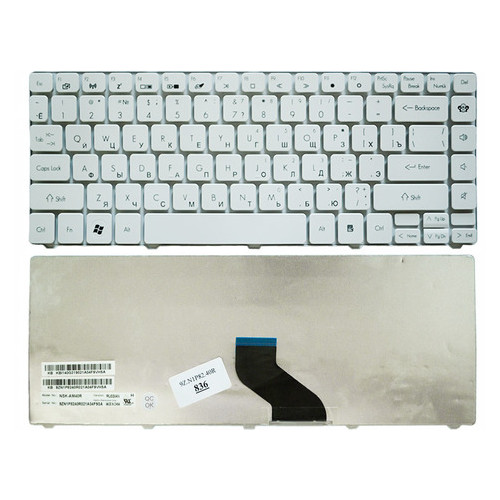 Клавіатура для ноутбука Gateway NV49C Packard Bell EasyNote NM85 NM86 NM87 біла фото №1