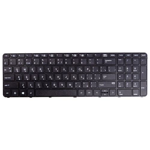 Клавіатура для ноутбука HP 450 G3, 470 G3 чорний, чорний кадр фото №1
