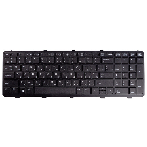 Клавіатура для ноутбука HP Probook 450, 450 G1, 455 чорний, чорний кадр фото №1