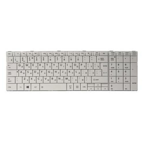 Клавіатура ноутбука PowerPlant TOSHIBA Satellite C850, C870 білий, білий кадр (KB311781) фото №1
