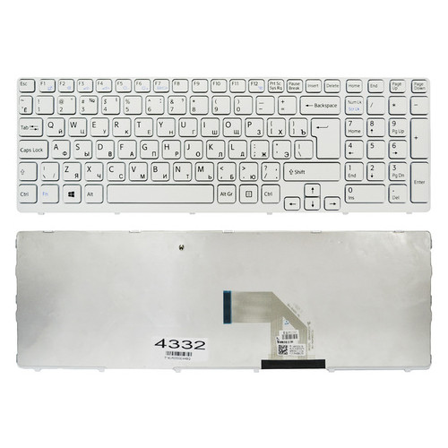 Клавіатура Sony SVE15 SVE17 біла фото №1