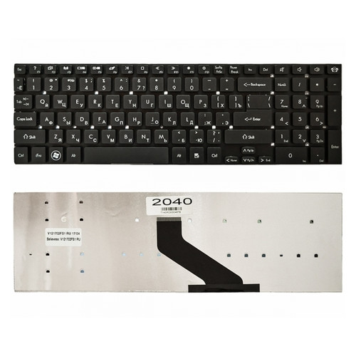 Клавіатура Gateway NV55 Packard Bell TS11 LS11 F4211, чорна без рамки, Прямий Enter, Оригінал (PK130HQ1A04) фото №1