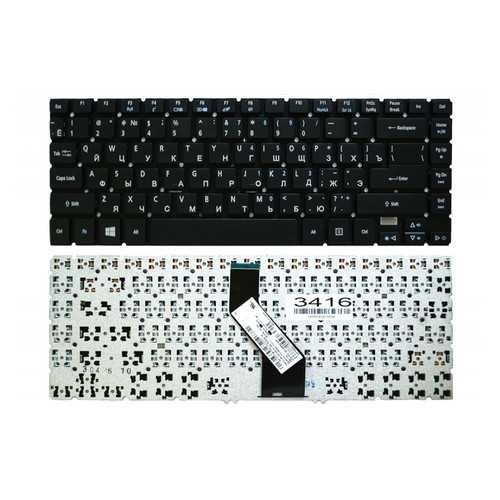Клавіатура для ноутбука Acer Aspire V5-472 V5-473 V7-481 TravelMate P446-M P645-M, чорна (AEZQY700010) фото №1