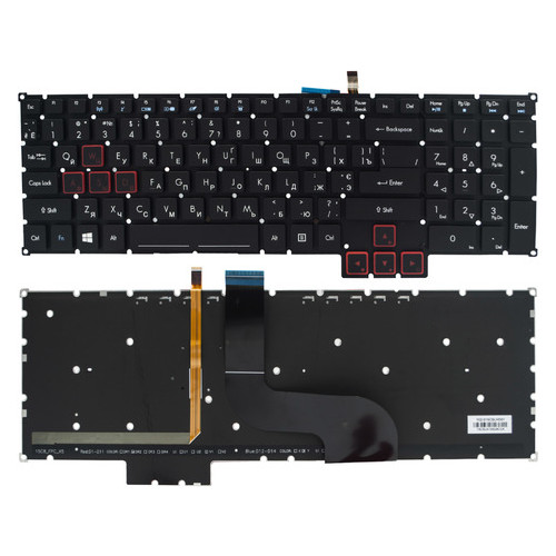 Клавіатура Acer Predator 15 G9-591 G9-591G G9-591R G9-592 G9-593 17 G5-793 G9-791 G9-792 UKR(0KN0-EX1UA12) фото №1