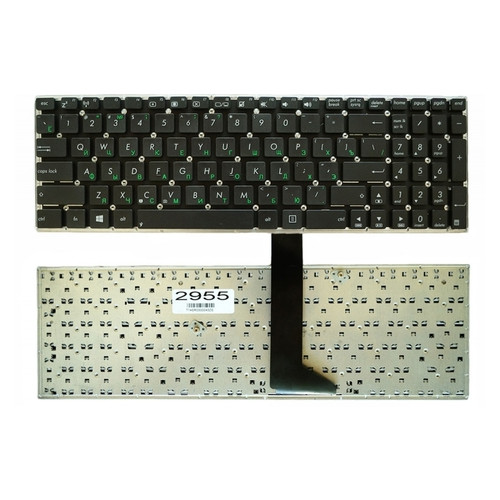 Клавіатура Asus X501 X501A X501U X550 X552 X750, чорна без рамки, Прямий Enter, з двома кріпленнями фото №1