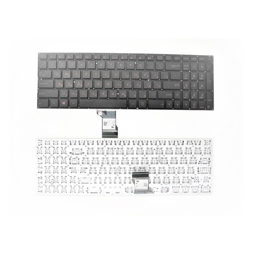 Клавіатура для ноутбука ASUS N501V, N501VW, N541, Q501, Black, RU з підсвічуванням (A11690) фото №2