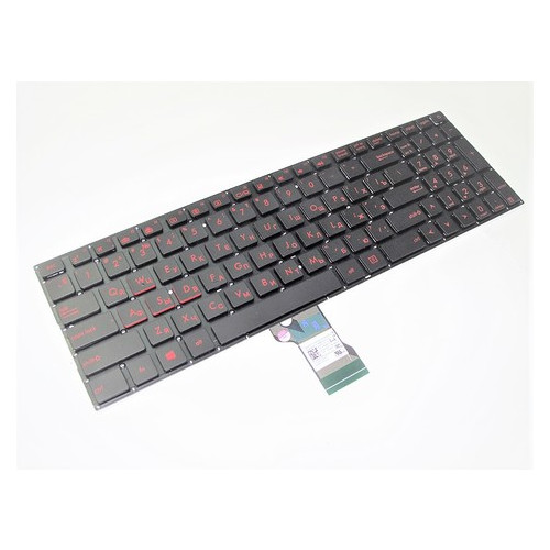 Клавіатура для ноутбука ASUS N501V, N501VW, N541, Q501, Black, RU з підсвічуванням (A11690) фото №1