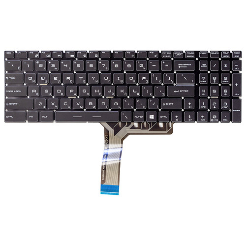 Клавіатура для ноутбука MSI GT72, GS60 чорний, підсвічування фото №1