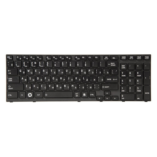 Клавіатура для ноутбука Toshiba Satellite A660, A665 чорний, чорний кадр фото №1