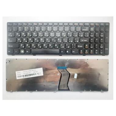 Клавіатура ноутбука Lenovo IdeaPad G570/G770/Z560 Series чорна із чорною рамкою RU (A43392) фото №1
