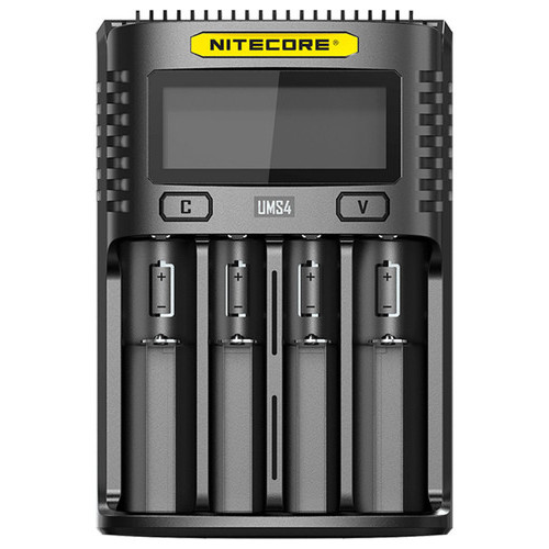Універсальне ЗУ Nitecore UMS4, 4 канали, Ni-Mh/Li-Ion/IMR/LiFePO4 (3.6-4.35V), USB QC2.0, LCD, Box фото №1