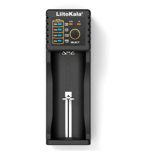 Універсальне ЗУ Liitokala Lii-100B, 1 канал Ni-Mh/Li-ion/Li-Ion(4.35)/LiFePo4, USB вхід, LED індикація, вибір струму, zip-пакет фото №1