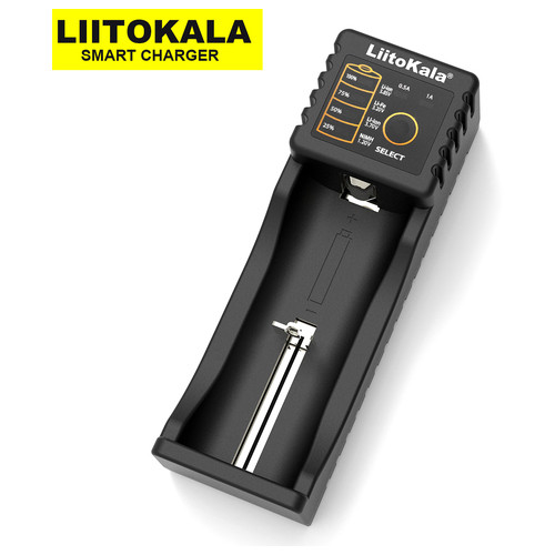 Універсальне ЗУ Liitokala Lii-100B, 1 канал Ni-Mh/Li-ion/Li-Ion(4.35)/LiFePo4, USB вхід, LED індикація, вибір струму, zip-пакет фото №5