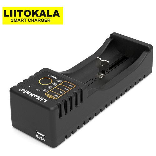 Універсальне ЗУ Liitokala Lii-100B, 1 канал Ni-Mh/Li-ion/Li-Ion(4.35)/LiFePo4, USB вхід, LED індикація, вибір струму, zip-пакет фото №4