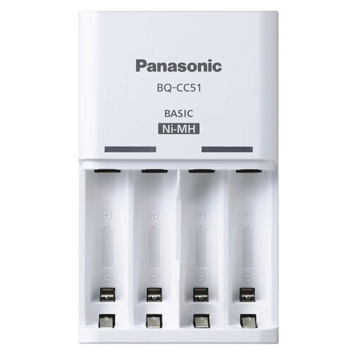 Зарядний пристрій Panasonic BQ-CC51E BK-3MCDE (K-KJ51MCD40E), AA/AAA, Eneloop ready, LED індикатор, двоканальний на 2/4 батареї, 200/80mA, 4 3MCDE акумулятори в комплекті, новий Eco Box. фото №4