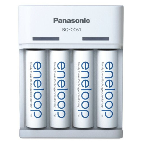 Універсальний Зарядний пристрій Panasonic BQ-CC61USB BK-3MCDE (K-KJ61MCD40USB), AA/AAA, Eneloop ready, LED індикатор, двоканальна на 2/4 батареї, Eco Box фото №4
