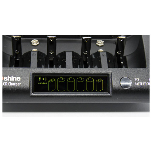 Зарядний пристрій Soshine CD1(Pro), NiMH/Li-Ion/LiFePO4/Крона, LED, 220V/12V, 4 2 канали, Black, Box фото №5