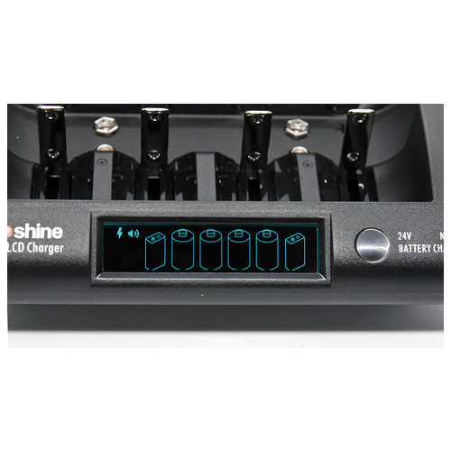 Зарядний пристрій Soshine CD1(Pro), NiMH/Li-Ion/LiFePO4/Крона, LED, 220V/12V, 4 2 канали, Black, Box фото №2