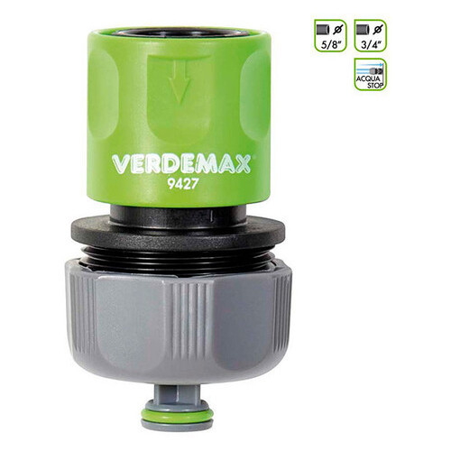З'єднувач Verdemax для поливу d=5/8 з перекриванням води (8015358094276) фото №1