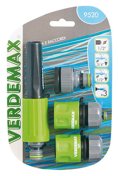 Комплект для поливу Verdemax Насадка-зрошувач та комплект з'єднувачів 3 шт (8015358095204) фото №2