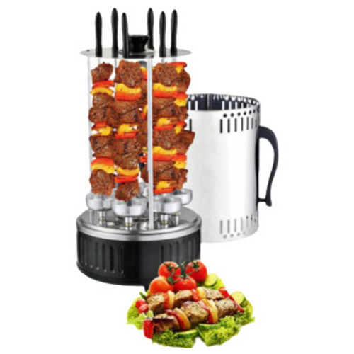 Шашличниця вертикальна електрична Kebabs Machine на 6 шампурів 1000 Вт нержавіюча сталь (3763_943) фото №4