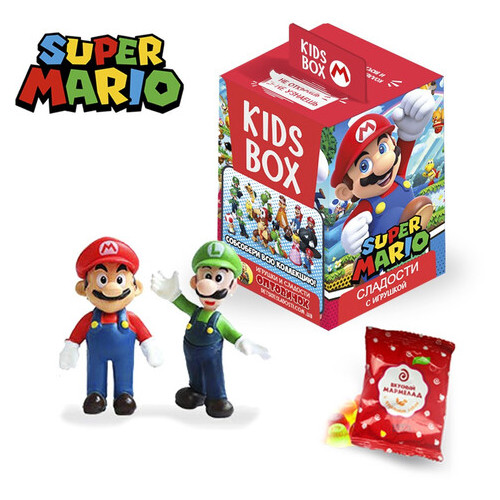 Світбокс Sweetbox Кідс бокс - Супер Маріо фігурка Super Mario мармелад та іграшка фото №1