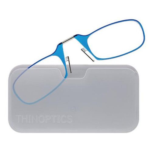 Очки для чтения Thinoptics 1.00 голубые + Чехол универсальный прозрачный (1.0BLUWUP) фото №1