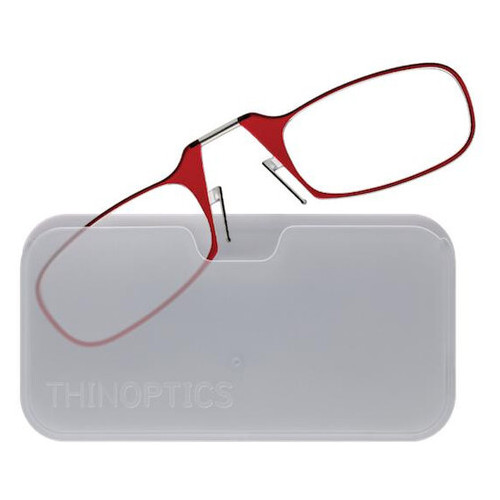 Очки для чтения Thinoptics 1.00 красные + Чехол универсальный прозр (1.0REDWUP) фото №1