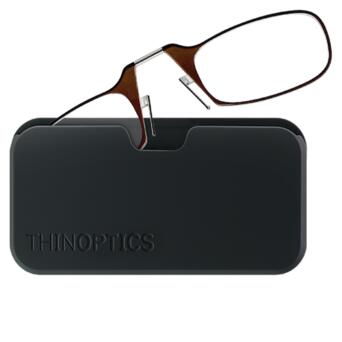 Очки для чтения Thinoptics 2.0 коричневые + Чехол универсальный черный (2.0BRBUP) фото №1