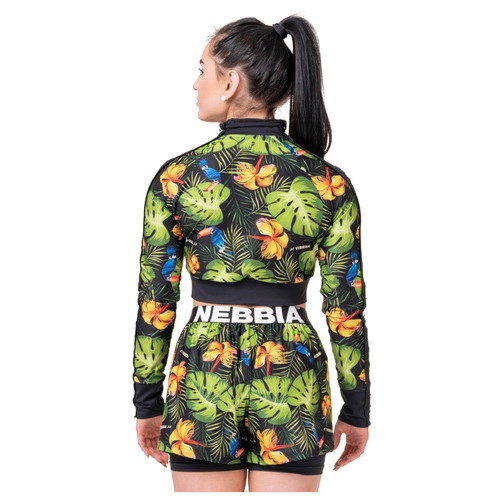 Жіноча кофта Nebbia High-Energy Cropped Jacket 564 - зелений/S (NEB5643520) фото №4