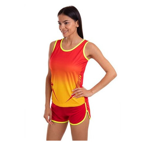 Форма для легкої атлетики жіноча Lingo LD-T906 S Червоно-жовтий (60506021) фото №2