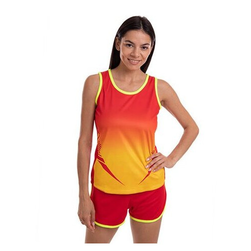 Форма для легкої атлетики жіноча Lingo LD-T906 S Червоно-жовтий (60506021) фото №1