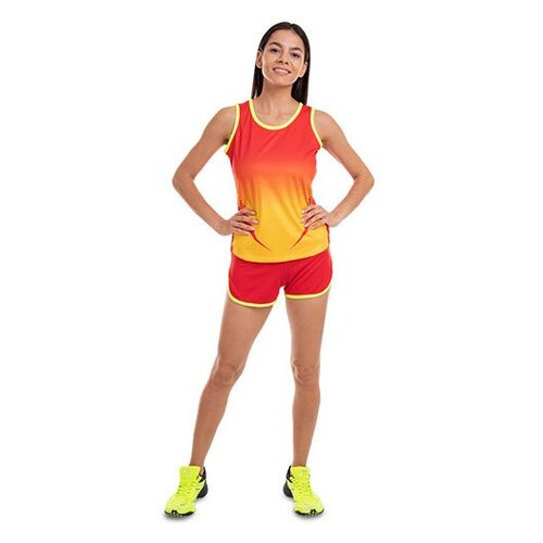 Форма для легкої атлетики жіноча Lingo LD-T906 S Червоно-жовтий (60506021) фото №7